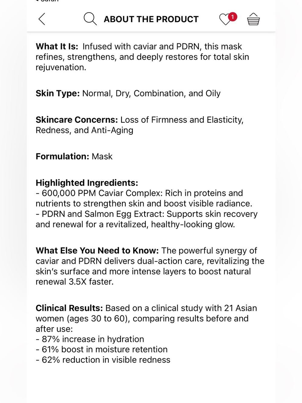 Caviar PDRN mask-viral on social media - Picture 5 of 5